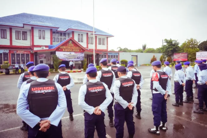 
 Apel kesiapsiagaan jelang Nataru di Lapas Narkotika Kelas IIA Karang Intan, Jumat (23/12/2022)