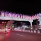 JPO Jl. A. Yani kota Banjarbaru yang pembangunannya sudah nyaris rampung, Rabu (4/1/2023)