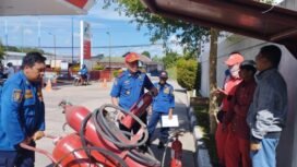 DPKP Kabupaten Banjar Inspeksi dan Sosialisasi Proteksi Kebakaran di SPBU 