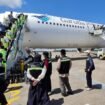 Jemaah haji kloter 6 Debarkasi Banjarmasin tiba di Bandara Internasional Syamsuddin Noor di Banjarbaru, Senin (17/7). foto-istimewa.