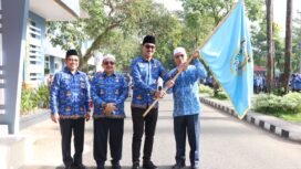 Kafilah MTQ Kabupaten Banjar dilepas untuk mengiktui MTQ tingkat Provinsi Kalsel di Kota Banjarbaru. foto-istimewa.
