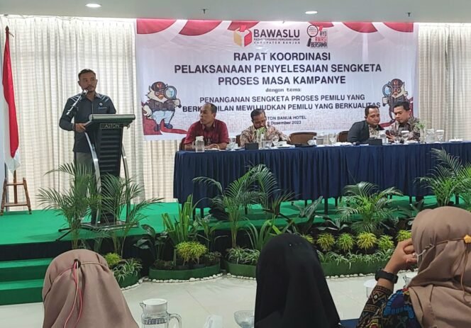 
 Bawaslu Banjar Gelar Rakor, Panwascam Diminta Tingkatkan Pengawasan
