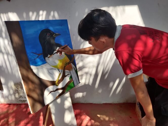 
 Keren ! Warga Binaan Lapas Narkotika Karang Intan Jago Melukis