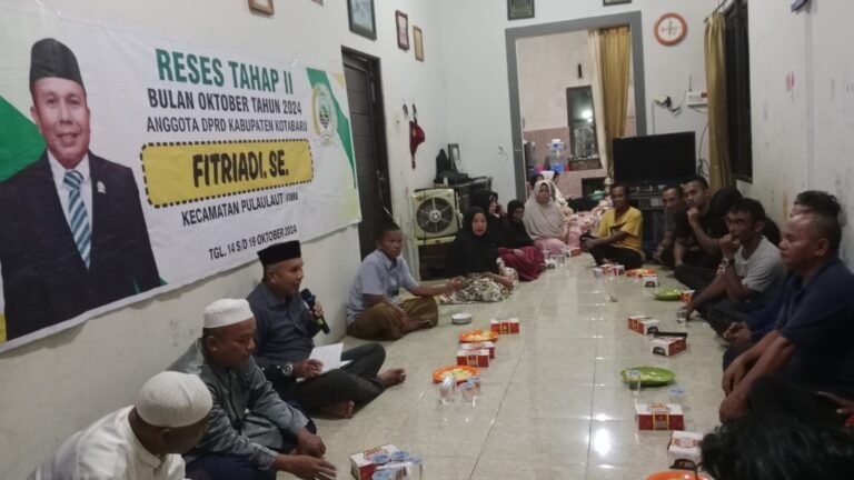 Reses di Desa Hilir, Anggota DPRD Kotabaru Fitriadi Terima Sejumlah Aspirasi