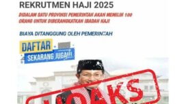 Info hoaks penerimaan petugas haji 2025. foto-kemenag