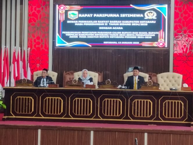 
 DPRD Kotabaru Umumkan Penetapan Bupati dan Wakil Bupati Terpilih