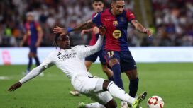 Barcelona Gilas Real Madrid Skor 5-2 Final Piala Super Spanyol. foto-REUTERS/Pedro Nunes