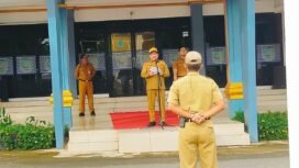 Apel Hari Kesadaran Nasional lingkup Pemerintah Kabupaten Banjar, di halaman Kantor Bupati Banjar, Martapura, Senin (20/01/2025) pagi. foto-RSB