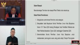 MK putuskan pemungutan suara ulang pada Pilkada Kota Banarbaru. foto-capture MK
