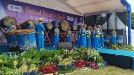 Pembukaan Festival Bedug Becatuk Dauh di RTH Alun Alun Ratu Zalecha Martapura, Selasa (25/2/2025) pagi. foto-haris