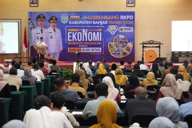 
 Musrenbang RKPD 2026 Pemkab Banjar di Hotel Roditha, Banjarbaru, Senin (24/3/2025). foto-rsb