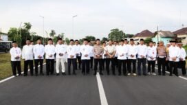 Peresmian jalan baru akses Bandara Syamsuddin Noor di Kota Banjarbaru, Rabu (26/3/2025) sore. foto-adpim