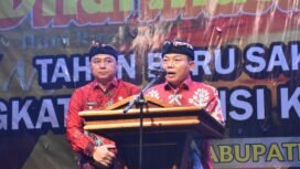 Acara Dharma Santi Nyepi tingkat Provinsi Kalimantan Tengah di Lapangan Sepak Bola Desa Basarang Jaya, Kecamatan Basarang, Rabu (23/4/2025). Foto-istimewa