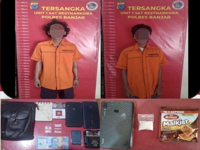 
 Satresnarkoba Polres Banjar Bekuk Dua Pengedar Sabu di Martapura