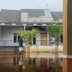 Banjir di Desa Bincau, Martapura, Kabupaten Banjar, pada Selasa (8/4/2025). foto-hendra