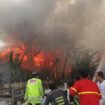 Kebakaran di Gang Kenanga RT 14 RW 5, Kelurahan Keraton, Martapura, Kabupaten Banjar, Senin (14/4/2025) sekitar pukul 14.00 Wita siang. foto-Haris