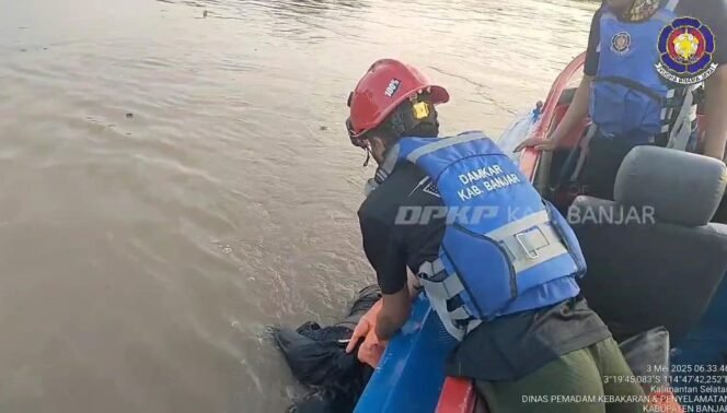 
 Tiga Hari Pencarian, Pria Tenggelam di Sungai Martapura Ditemukan Tewas