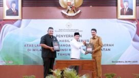 Kali ke-12 Pemkab Banjar kembali meraih opini Wajar Tanpa Pengecualian (WTP) dari Badan Pemeriksa Keuangan (BPK) RI Perwakilan Kalimantan Selatan. foto-RSB 