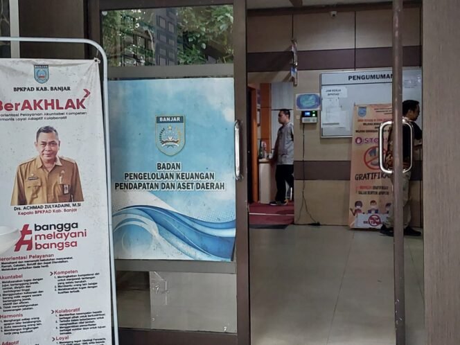 
 Kantor BPKAD Kabupaten Banjar. foto-Hendra/Riceknews.id