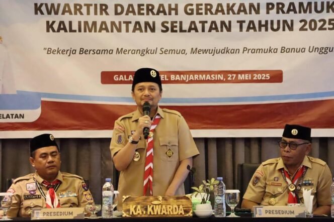 
 Wagub Kalsel, Hasnuryadi Sulaiman, terpilih secara aklamasi sebagai Ketua Kwartir Daerah (Kwarda) Gerakan Pramuka Kalimantan Selatan periode 2025-2030. foto-MC Kalsel