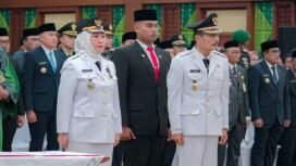 Pelantikan Hj Erna Lisa Halaby dan Wartono dipimpin Gubernur Kalsel H Muhidin, Sabtu (21/6/2025). foto-istimewa