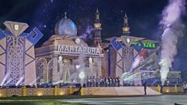 MTQ XXXVI Tingkat Provinsi Kalsel 2025 resmi dibuka di panggung utama Alun-Alun Ratu Zalecha, Martapura, Kabupaten Banjar, Sabtu (21/6/2025) malam. foto-Hendra