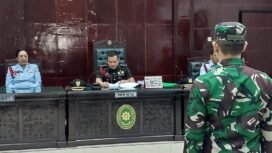 Majelis Hakim Pengadilan Militer saat membacakan putusan terhadap terdakwa kasus pembunuhan berencana wartawati Juwita, Senin (16/6/2025). foto-hendra