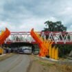 Jembatan Overpass Merah Putih AGM di Desa Batu Bini, Kecamatan Padang Batung, Kabupaten HSS, Kalsel diresmikan, Rabu (16/7/2025). foto-Hendra