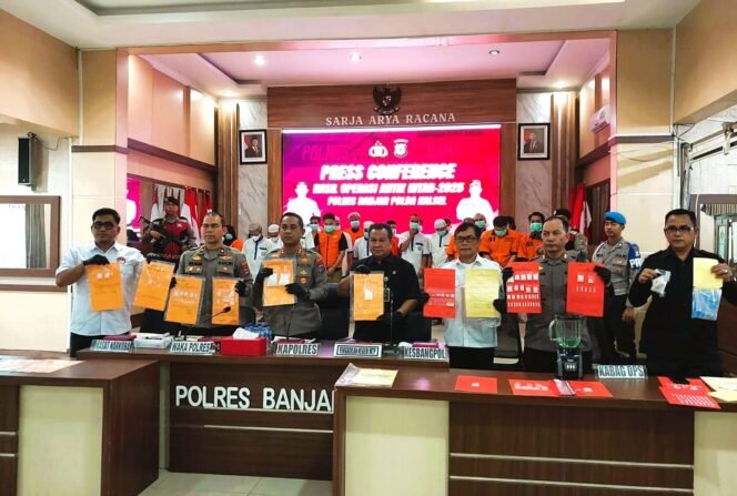 
 Polres Banjar ungkap hasil Operasi Antik Intan 2025, Rabu (2/7/2025). foto-hendra