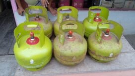 Penjual eceran gas LPG 3Kg di Kotabaru mematok harga hingga Rp60 ribu pertabung. foto-istimewa