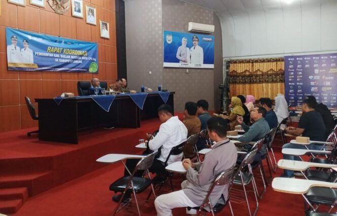 
 Raapt koordinasi antara Pemkab Banjar dengan para agen gas LPG, Selasa (8/7/2025). foto-Haris