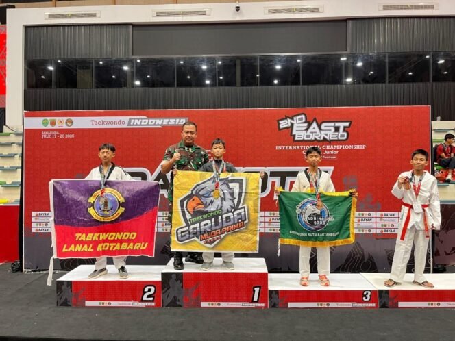 
 Langit Zidane Abadi Raih Juara 2 di Turnamen Taekwondo Internasional EAST BORNEO 2025