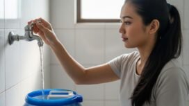 Ilustrasi mengumpulkan stok air bersih. Foto: Gemini/Ai