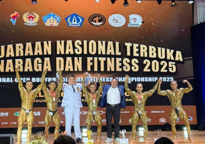 
 Atlet Kalsel boyong 5 medali dalam Kejurnas Terbuka Binaraga dan Fitness 2025 di Bali. foto-istimewa
