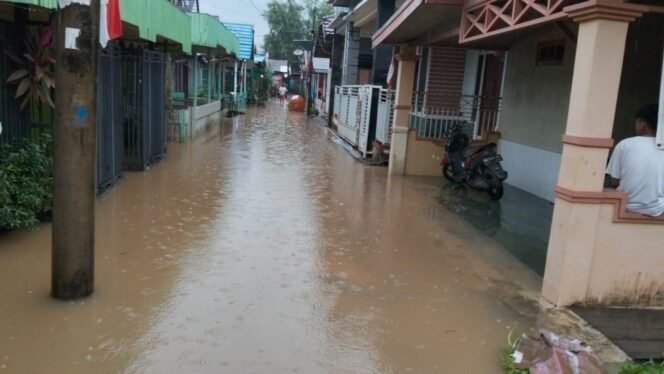 
 Banjir di dua desa Kecamatan Pulau Laut Utara, Kotabaru. Foto: istimewa.
