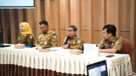 Pemkab Banjar gelar Rakor Semester I Tim Penerapan Standar Pelayanan Minimal (SPM) di Aula Kantor Bappedalitbang, Selasa (5/8/2025). Foto: RSB