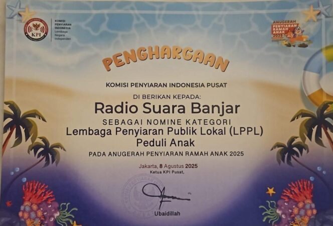 
 Program ‘Rahatan’ Radio Suara Banjar Tembus Nominasi Nasional KPI