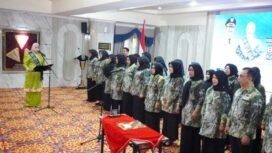 Pelantikan Pokja Bunda PAUD Kabupaten Banjar di Mahligai Sultan Adam, Martapura, Selasa (12/8/2025). Foto: RSB