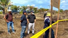 KLH menyegel Kawasan konsesi PT Sentosa Swadaya Mineral (PT SSM) di Kabupaten Banjar, Kalsel. Foto: Humas KLH