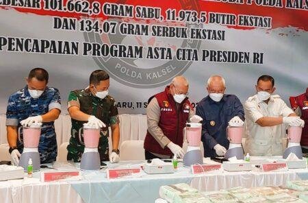 Polda Kalsel Musnahkan Sabu 101,6 Kg, Gubernur: Ini 'Jus' Paling Mahal