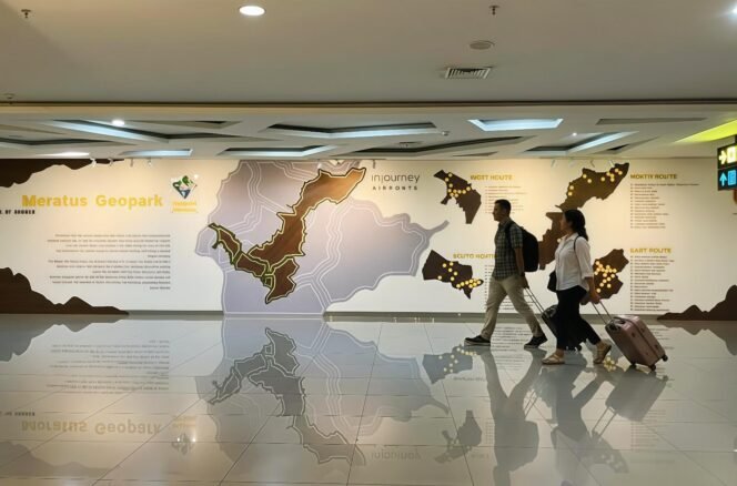 
 Wajah baru interior terminal kedatangan Bandara Syamsudin Noor Banjarmasin, di Banjarbaru. Foto: Hendra Lianor