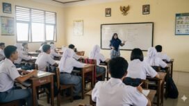Ilustrasi pembelajaran siswa SMA. Foto: Gemini/Ai