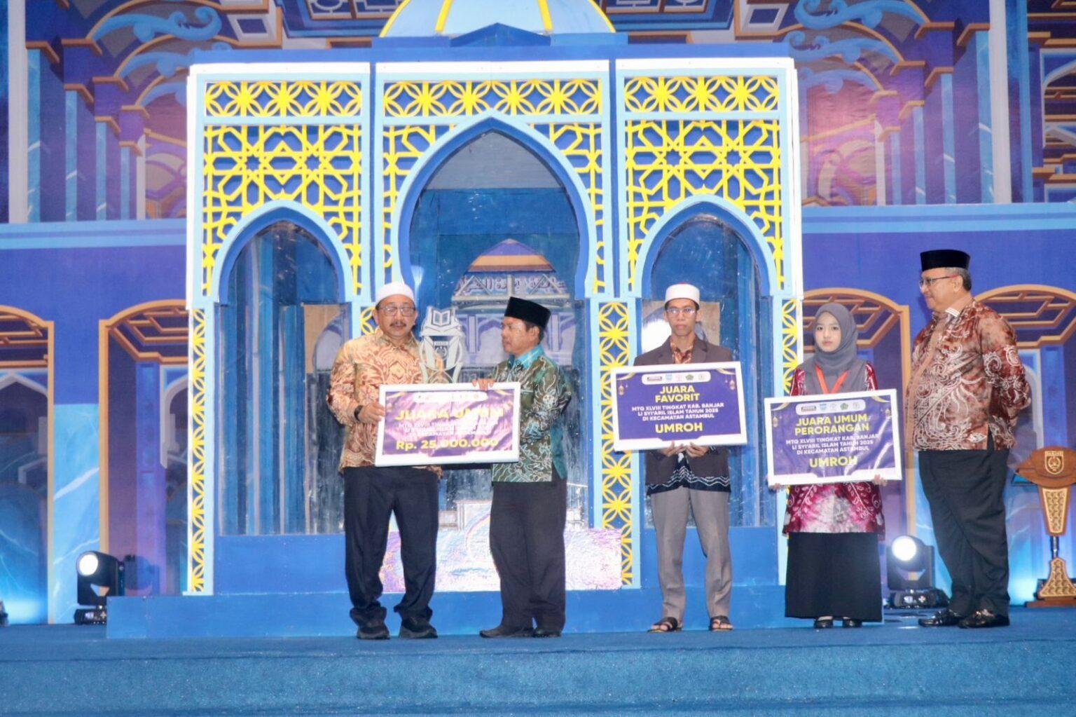 MTQ Kabupaten Banjar ke-48 Berakhir, Astambul Juara Umum