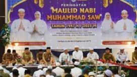 Pemerintah Kabupaten Banjar menggelar peringatan Maulid Nabi Muhammad SAW 1447 H di Aula KH Kasyful Anwar, Martapura, Senin (22/9/2025). Foto: MC Kominfo Banjar