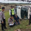 Kecelakaan di Jalan A Yani depan Bandara Syamsudin Noor, di Banjarbaru, Sabtu (27/9/2025). Foto: Humas Polres Banjarbaru
