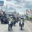 personel TNI dan Polri melaksanakan patroli gabungan di wilayah hukum Kabupaten Banjar, Senin (1/9/2025). Foto: Humas Polres Banjar