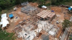 Dinas PUPR Kalsel terus menggenjot pembangunan infrastruktur prioritas di kawasan perkantoran di Trikora Banjarbaru. Foto: MC Kalsel