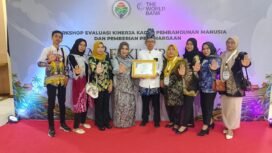 Desa Lokgabang Kabupaten Banjar, berhasil meraih Peringkat 1 Desa Berkinerja Baik Regional 2 Nasional dalam ajang Penilaian Konvergensi Pencegahan dan Percepatan Penurunan Stunting 2025. Foto: istimewa