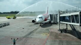 Rute penerbangan dari Bandara Syamsudin Noor Banjarmasin - Kuala Lumpur resmi dibuka, Senin (20/10/2025). Foto: istimewa