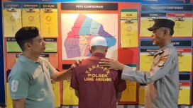 Tim Macan Barbar Polsek Liang Anggang Kota Banjarbaru menangkap S (41) atas dugaan penyalahgunaan dan peredaran narkotika jenis sabu. Foto: Humas Polres Banjarbaru